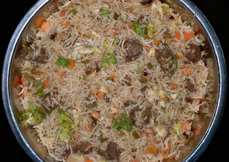 Simple Way to Prepare Any-night-of-the-week Mutton fried rice