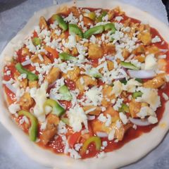 A picture of Yummy pizza.