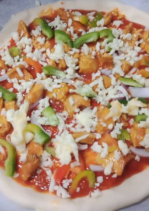 A picture of Yummy pizza.