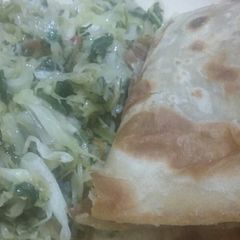 A picture of Stir fried cabbage and spinach #localfoodcontest-Nairobi-north.