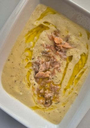 Una foto de Crema de espárragos
