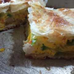 Una foto de Tarta de pollo y zapallitos