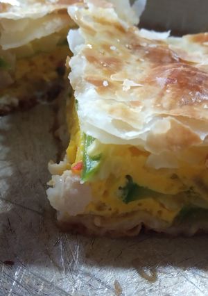 Una foto de Tarta de pollo y zapallitos