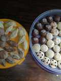 Cookies y bocas de dama de chocolate, vainilla y dulce de leche