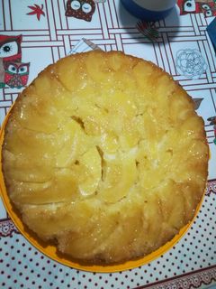 Una foto de Torta invertida de manzanas