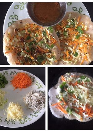 A picture of Crunchy brown rice mini pizza  uttapam.