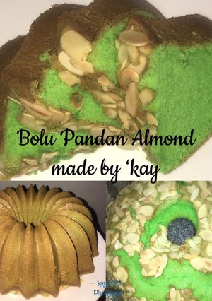 Foto resep Bolu Pandan Almond Ekonomis dan Simple