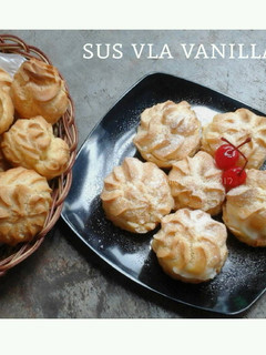 Foto resep Sus Vla Vanilla (choux pastry / cream puff)
