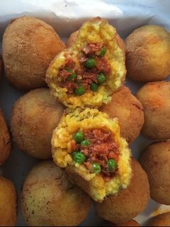 A picture of Rice Arancini.