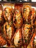 Seared lobsters