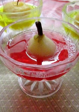 Foto principal de Peras y manzanas en gelatinas de sabores