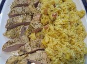 Una foto de solomillo de cerdo al curry