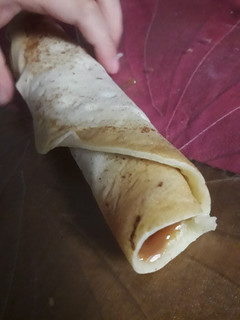 Una foto de Panqueques con dulce de leche