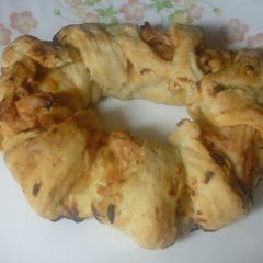 A picture of Chicken stuffed pizza roll #chicken contest.