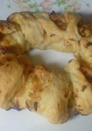 A picture of Chicken stuffed pizza roll #chicken contest.