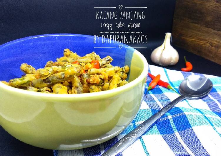 Kacang panjang crispy cabe garam