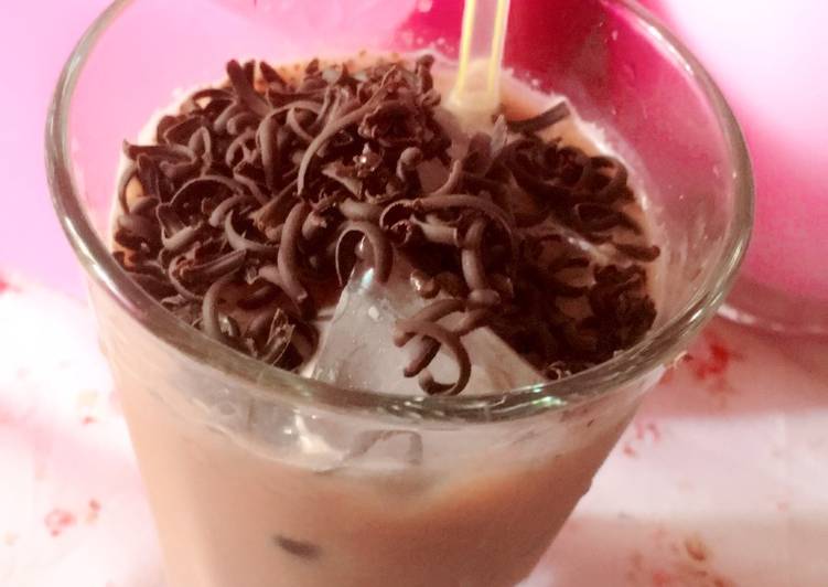 Resep: saat makan malamEs milo coklat