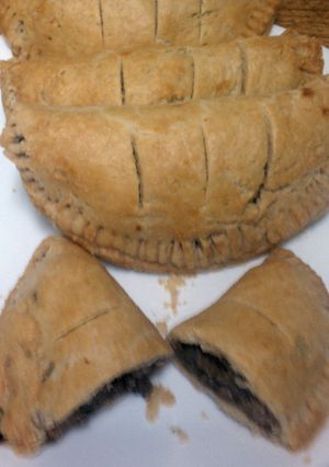 A picture of Forfar Bridies,Traditional Scottish pasties.