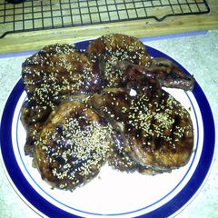 A picture of Barbecued pork chops.