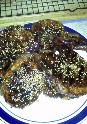 A picture of Barbecued pork chops.