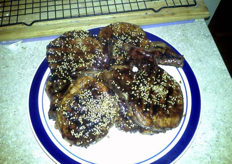 Barbecued pork chops