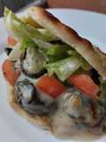 Salteado🥙 de champiñones🫓 y berenjena🍄🧄🍆