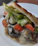 Salteado🥙 de champiñones🫓 y berenjena🍄🧄🍆