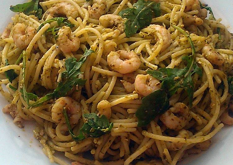 Vickys Simple Prawn & Pesto Pasta, GF DF EF SF NF Vickys Simple Prawn & Pesto Pasta, GF DF EF SF NF
