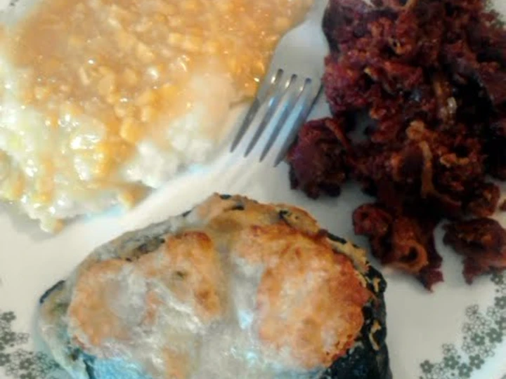 Easy Steps to Make Recipe Garlic Mushroom Stuffed Poblano Peppers (meatless) that is  Makes Drooling, Tasty}