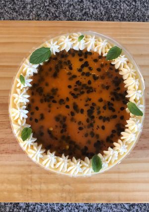 Una foto de 🍈 Torta crema de maracuyá 🍈