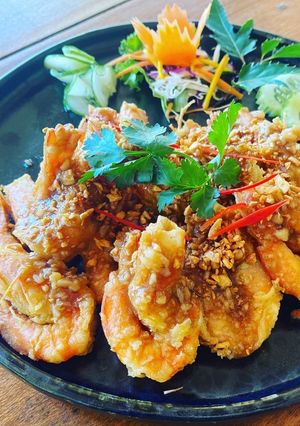รูปของ กุ้งทอดซอสมะขาม