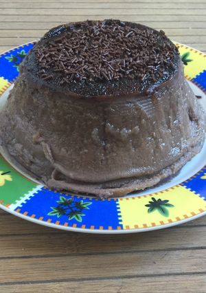Una foto de Flan chocolate