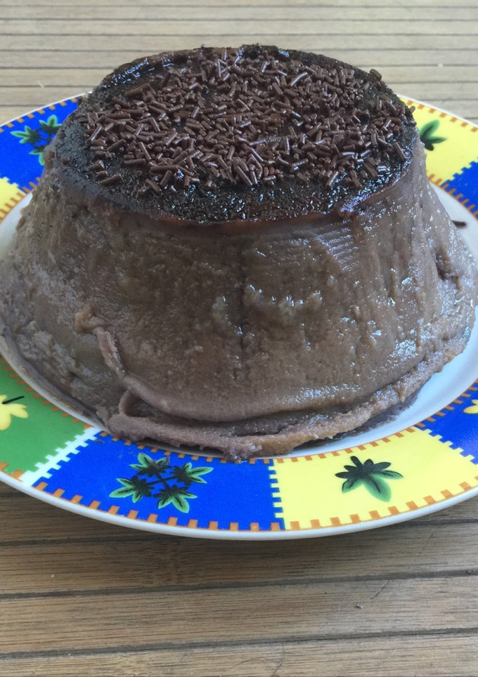 Una foto de Flan chocolate