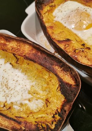 Une photo de Courge spaghetti et son oeuf