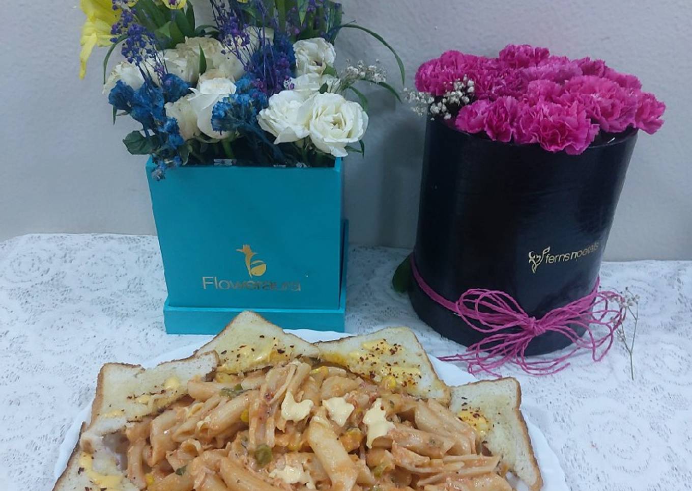 Chicken pink sauce pasta