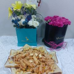 A picture of Chicken pink sauce pasta.