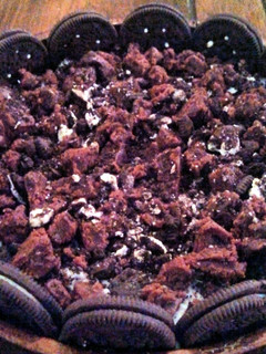 A picture of Oreo Brownie Cheesecake.