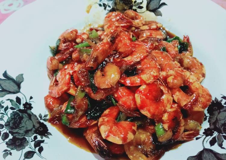 Cara Gampang Menyiapkan Udang saus padang Anti Gagal