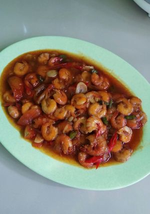 Foto resep Udang saus tiram pedas