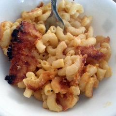 A picture of Three Cheese Mac N Cheese.