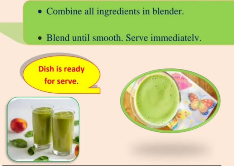 Green peach smoothie