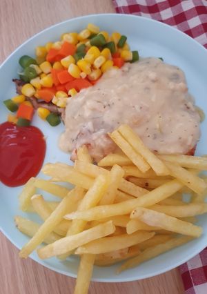 Foto resep Chiken Steak with Cream Sauce
