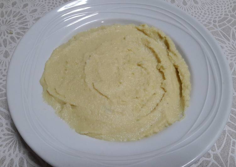 Crema de coliflor y patata vegana