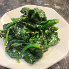 Namul spinach - Korean side dish A picture of Namul spinach - Korean side dish.