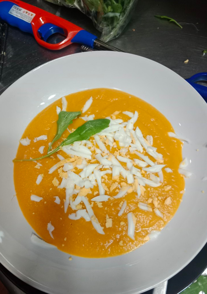 Una foto de Crema de calabacín