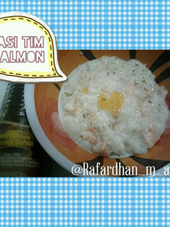 Foto resep Nasi Tim Salmon (mpasi)