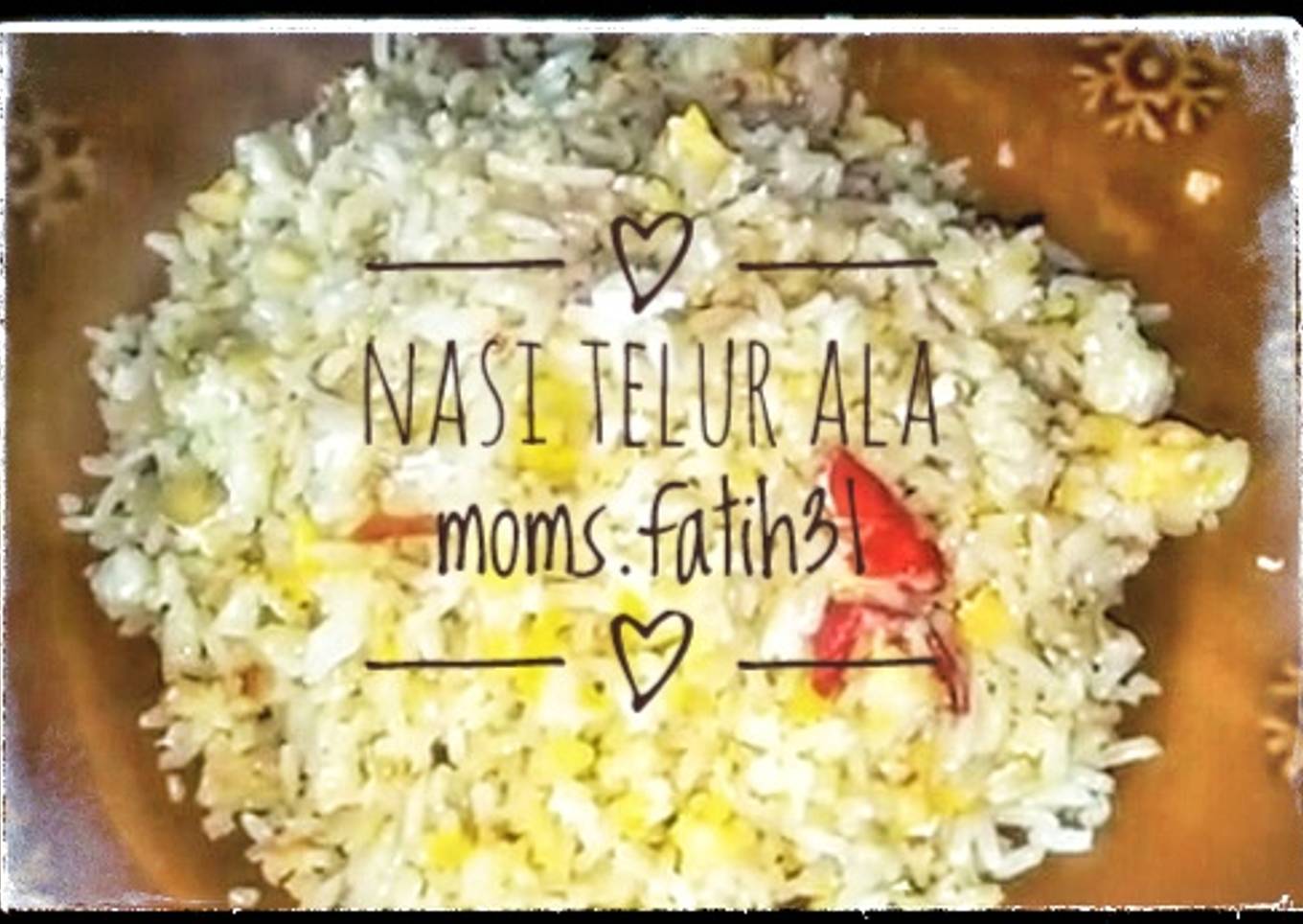 Nasi telur korea yang viral (klo disini nasi goreng kampung)