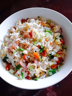 Bacon and Egg Fried Rice培根蛋炒飯【清冰箱料理】 的食譜成品照片