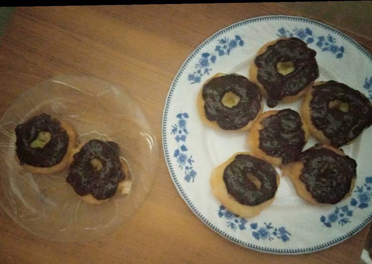 Homemade chocolate donuts