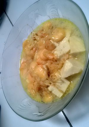 Foto resep Udang tahu kuah santan